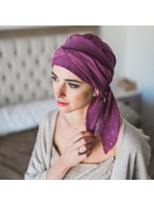 Primer plano del tejido de algodón y bambú del modelo Smooth Malva Gold.