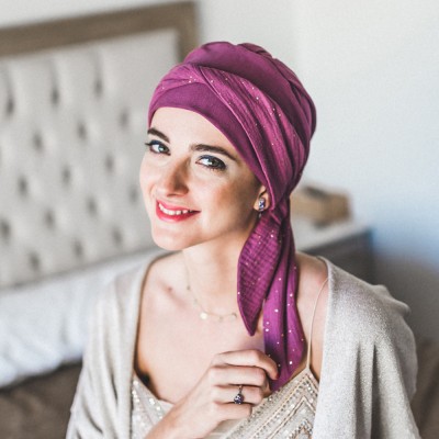 Pañuelo Oncológico Smooth Malva Gold de Bambú | Carebell