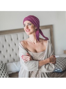 Pañuelo de cabeza Smooth Malva Gold color malva para pieles sensibles