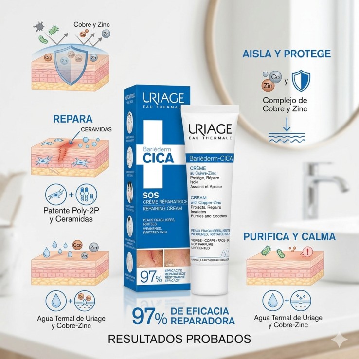 Uriage Bariederm · Cica crema reparadora piel...