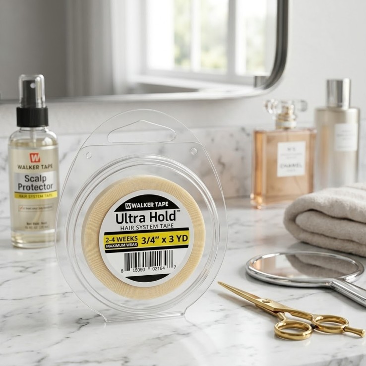 Walker Tape Ultra Hold, Adhesivo de máxima fijación para pelucas y prótesis capilares.