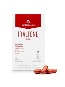 Envase original de 60 cápsulas anticaída Iraltone AGA de Cantabria Labs.