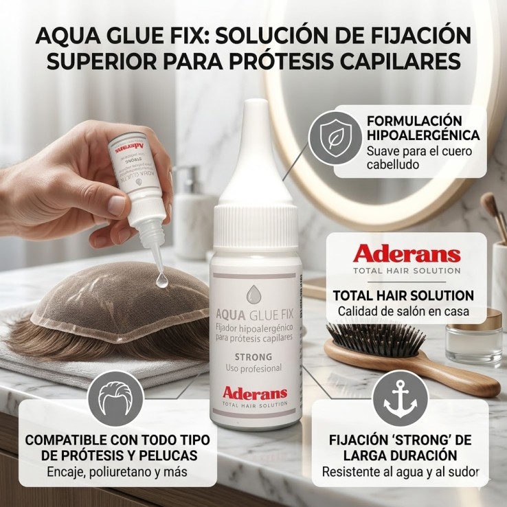 Adhesivo capilar formulado con una suave base al agua para pieles sensibles.
