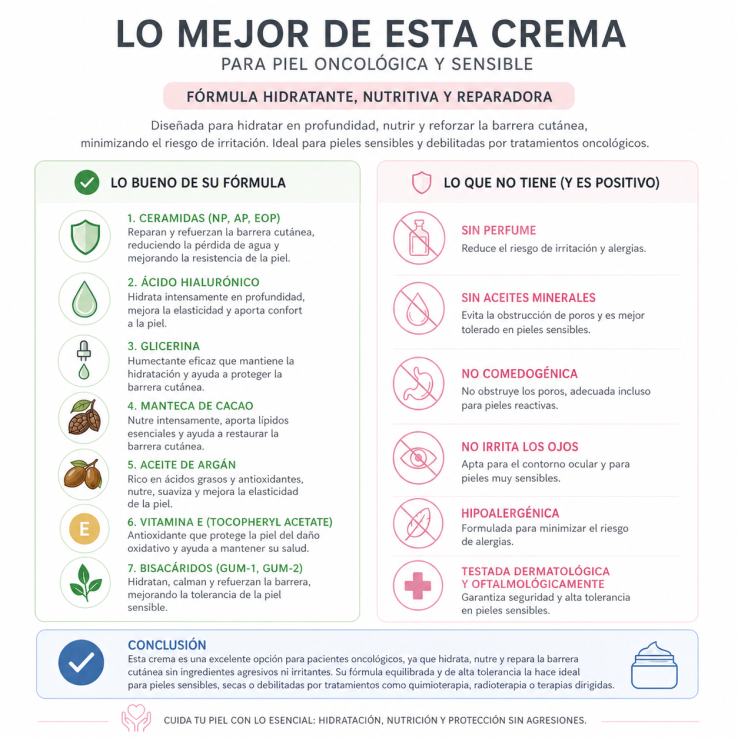 Cosmética natural oncológica para regenerar la piel del rostro.