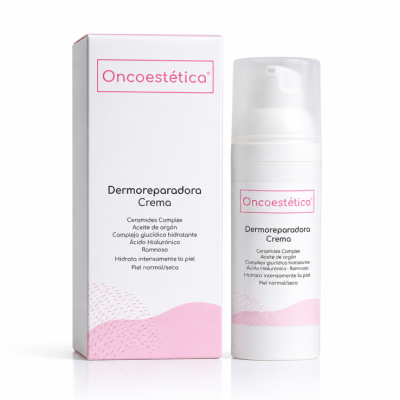 Crema facial dermoreparadora Oncoestética para pieles muy secas.