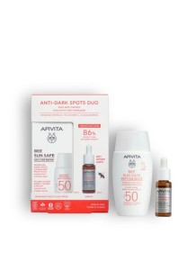 Set promocional Apivita con fluido protector y sérum antioxidante.