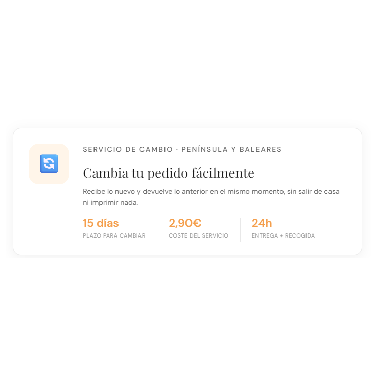 Recogida Cambio y Entrega Pedido