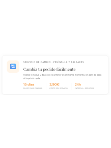 Recogida Cambio y Entrega Pedido