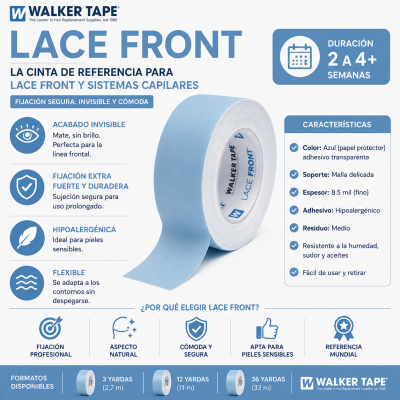 Rollo de cinta adhesiva Walker Tape Lace Front para pelucas y prótesis. 2