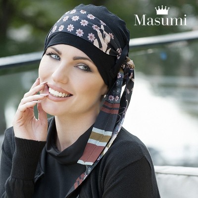 Pañuelo Yanna Black Blush Fiori (Masumi)