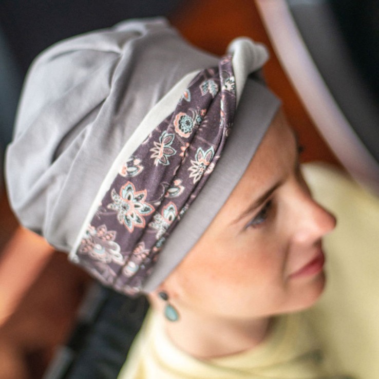 Turbante Oncológico Elegance Asian en Tejido de...