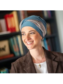 Turbante Oncológico Elegance Tempo en Tejido de Bambú · Carebell Headwear