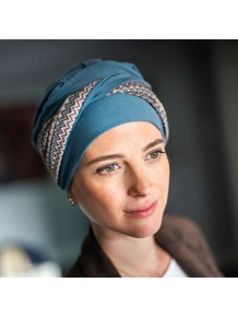 Turbante Oncológico Elegance Tempo en Tejido de Bambú · Carebell Headwear