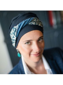 Turbante Oncológico Elegance Lisboa · Tejido de Bambú · Carebell Headwear