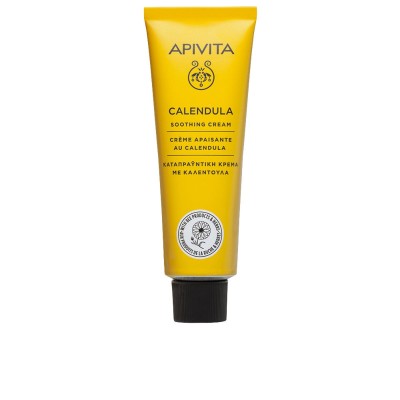 Textura suave de la crema apivita con calendula para alivio cutaneo