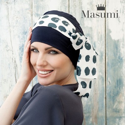 Pañuelo Yanna - Navy White Polka Dot (Masumi)