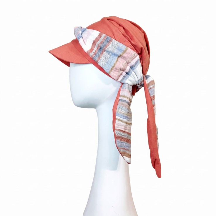Visera estructurada de la gorra amalfi para pieles sensibles.