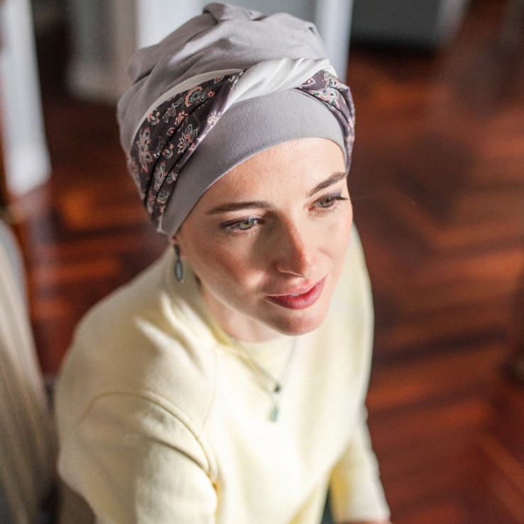Turbante Oncológico Elegance Asian en Tejido de...