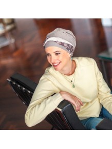 Turbante Oncológico Elegance Asian en Tejido de Bambú · Carebell Headwear