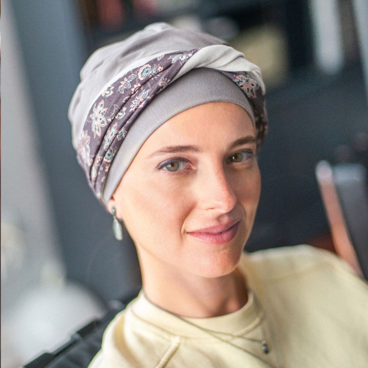 Turbante Oncológico Elegance Asian en Tejido de...