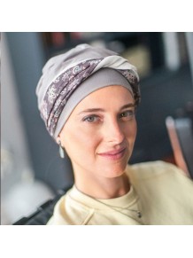 Turbante Oncológico Elegance Asian en Tejido de Bambú · Carebell Headwear