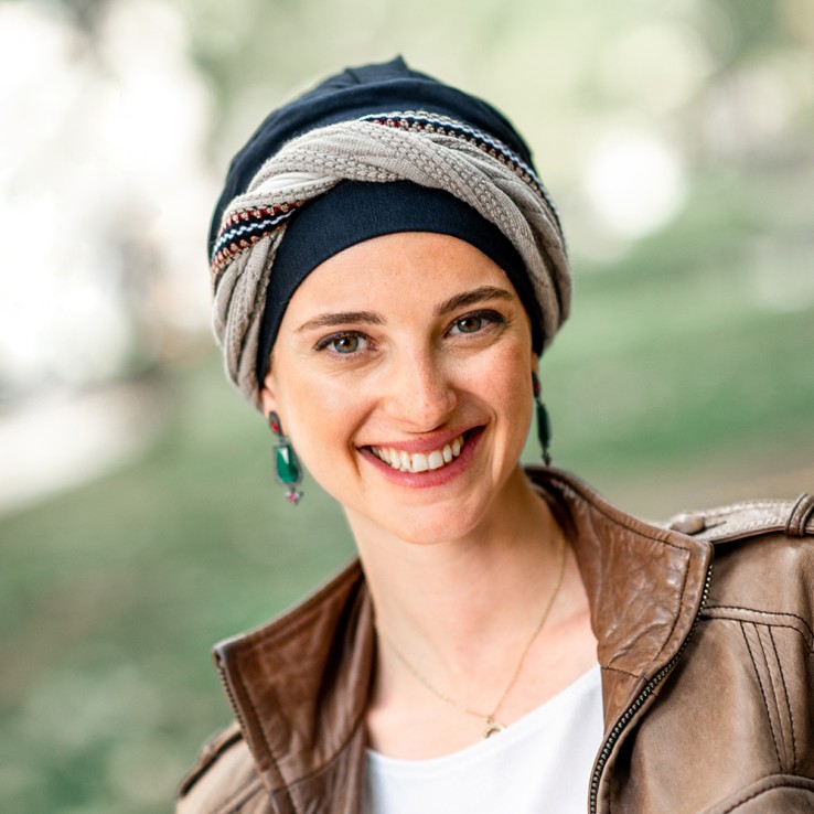 Turbante Oncológico Elegance Knit Blue en...