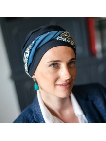 Turbante Oncológico Elegance Lisboa · Tejido de Bambú · Carebell Headwear