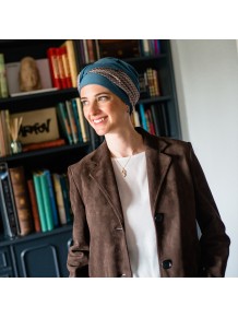 Turbante Oncológico Elegance Tempo en Tejido de Bambú · Carebell Headwear