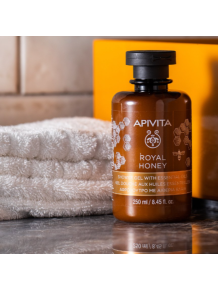 APIVITA Royal Honey: Gel de baño cremoso con miel de tomillo y extractos naturales para la higiene de pieles sensibles y secas.