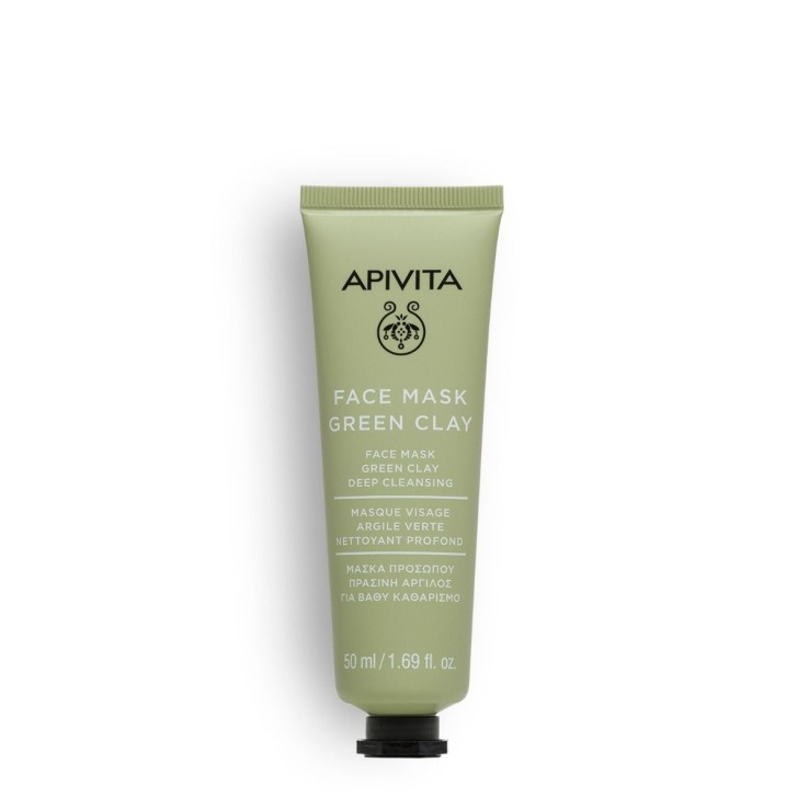 Mascarilla facial con arcilla verde de limpieza profunda APIVITA Express Beauty 50ml en Carebell