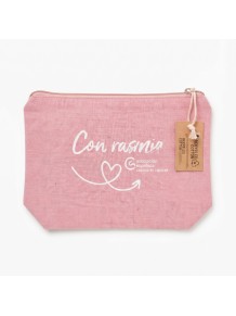 Detalle del neceser oncológico rosa AECC con diseño práctico y funcional.