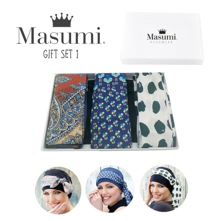 Gift Set 1 - Pack Masumi Yanna Navy (1 gorro + 3 cintas)