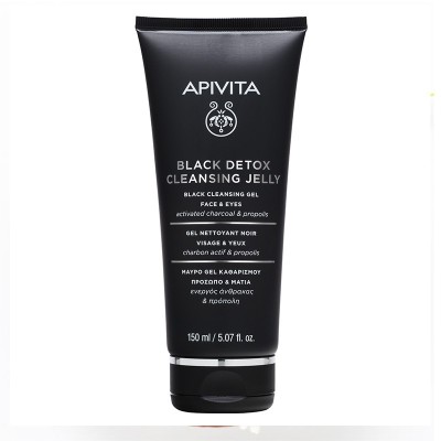 Apivita Black Detox Cleansing Gel · Desmaquillante
