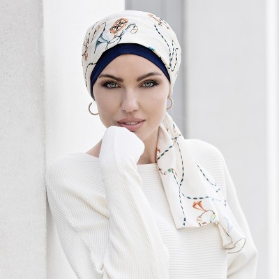 Pañuelo Daisy - Navy Spiral Ocean