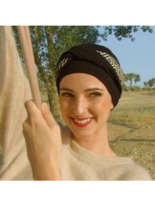 Turbante Confort Ikat Negro · Carebell