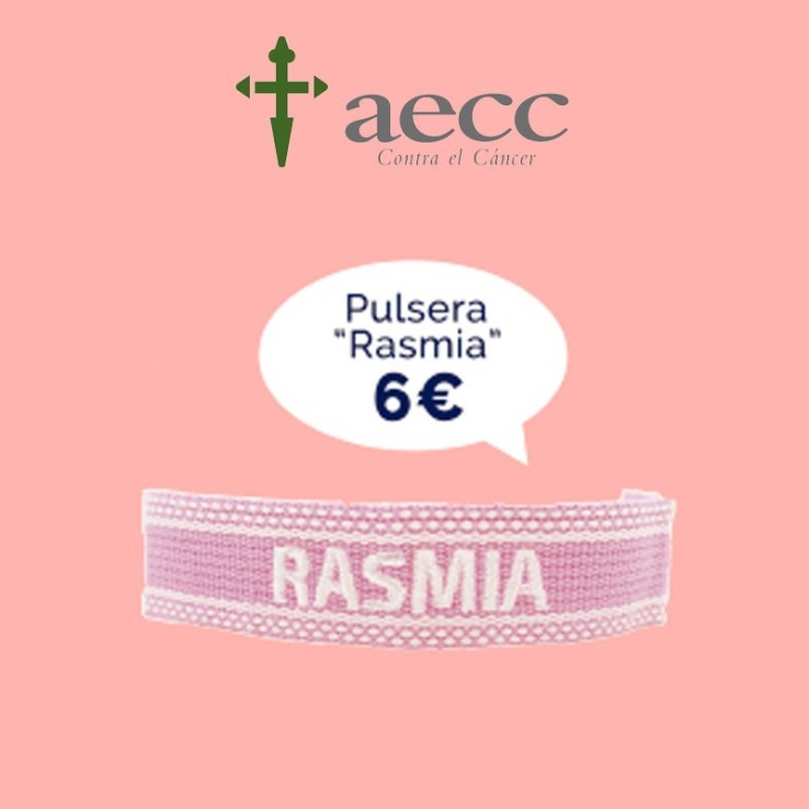 PULSERA ROSA "CON RASMIA" AECC