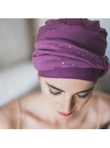 Turbante Elegance Malva Gold · Carebell