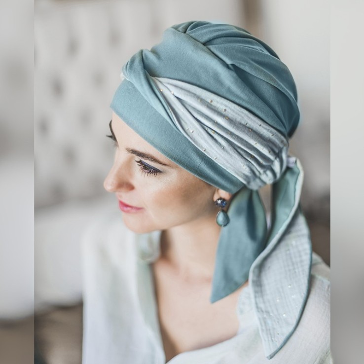 Pañuelo Smooth Aguamarina Gold · Carebell