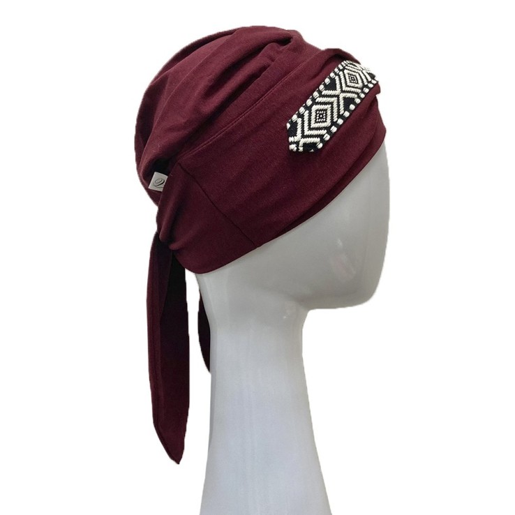 Pañuelo Smooth Ikat Burdeos · Carebell