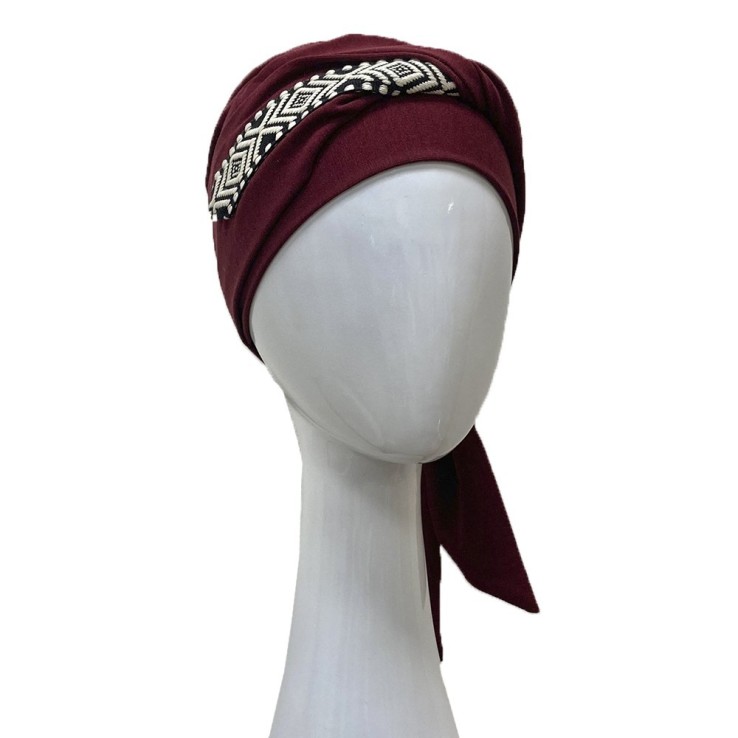 Pañuelo Smooth Ikat Burdeos · Carebell