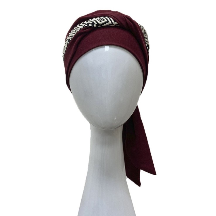 Pañuelo Smooth Ikat Burdeos · Carebell