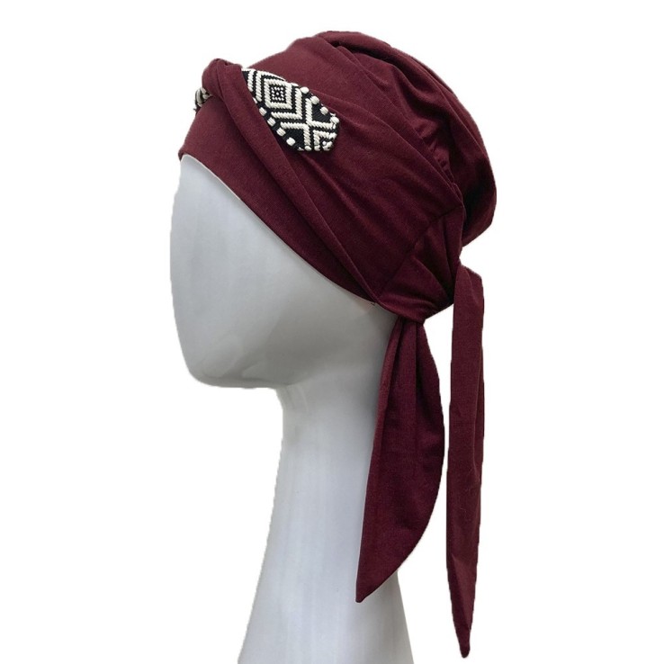 Pañuelo Smooth Ikat Burdeos · Carebell
