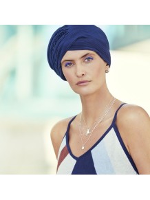 Christine Luna V Dark Blue Plissé