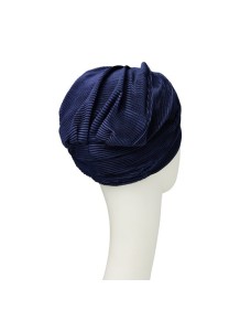 Christine Luna V Dark Blue Plissé