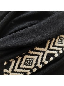 Turbante Confort Ikat Negro · Carebell