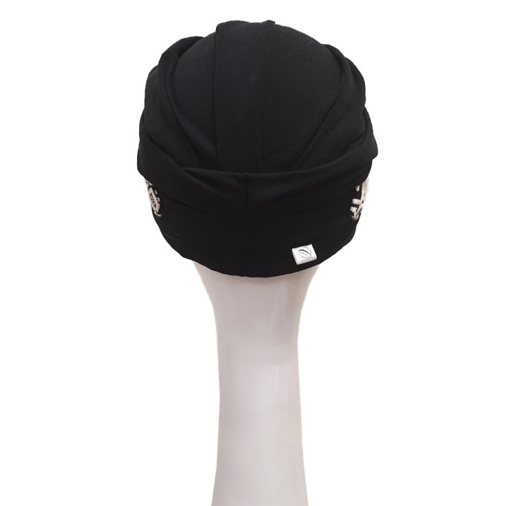 Turbante Confort Ikat Negro · Carebell
