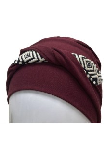 Turbante Confort Ikat Burdeos · Carebell