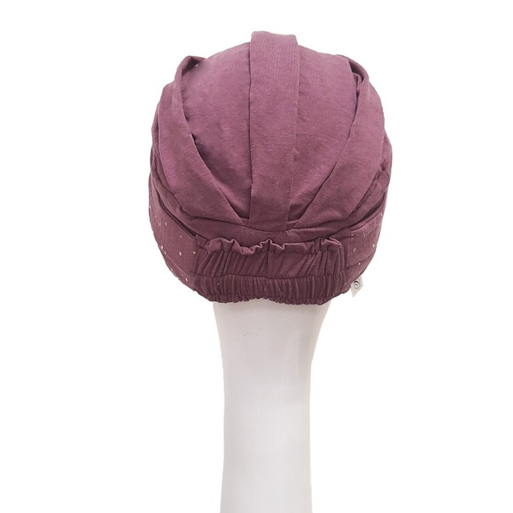 Turbante Elegance Malva Gold · Carebell