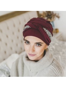 Turbante Confort Ikat Burdeos · Carebell