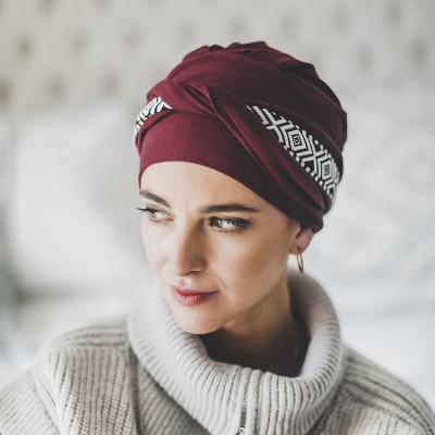 Turbante Confort Ikat Burdeos · Carebell 2